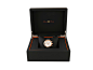 Glam Rock 40mm Rose Gold Plated Chronograph Flower Applique Dial Watch with  Silver Saffiano Leather Strap