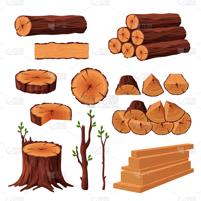 柴火,伐木搬运业,材料,厚木板,环境,木...