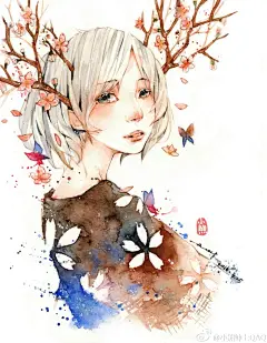 @小熊绅士QAQ 二次元 手绘 水彩 动漫 壁纸 插画
