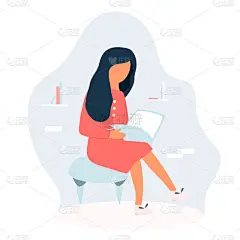 女孩,书,住宅房间,可爱的,电子邮件,图书馆,技术,坐,读书,绘制