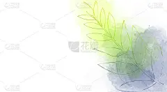 创造性的框架文本从叶子。抽象鲜艳多彩的水彩。纹理设计，照片覆盖，封面。白色背景。