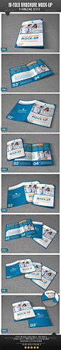 Bi-Fold A4 Brochure Mock-up 对折页场景模型素材效果展示模板-淘宝网