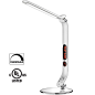 Hall LED desk lamps reading lamps, Digital clocks, Touch-Sensitive dimmable table lamp, ABS+Aluminum alloy Material, UL Listed adapter(100-240V), White - - Amazon.com
