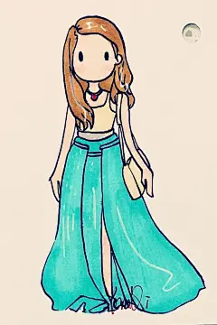 Fashion diary 手账简笔画 
#手绘##简笔画##时尚插画# 
工具:马克笔 樱花针管笔 
By: 岩启Mango 
曾用名：Yanqi