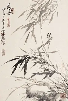 卢坤峰（1934-）学养渊博，画路宽广，工笔写意兼能，尤以文人画为最，兼善诗、书。在绘画上继承并发扬民族优秀传统；创造了清新洒脱的画风，为当今我国熔诗、书、画干一炉的文人画家。曾创作五彩粗毛竹为联合国大厦之重要装饰，并多次出国讲学。作品和著述甚多，除国内外报刊杂志发表之外，另有《卢坤峰画集》、《卢坤峰画选》、《卢坤峰兰竹谱》、《墨竹要述》、《卢坤峰墨兰说》、《林於庐画谈》等大型画册和专著行于世，美国国会博物馆、哥伦比亚大学图书馆、康奈尔大学图书馆、英国国家图书馆、加拿大多伦多大学图书馆、德国汉堡博物馆等都