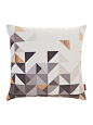 Paulista copper geometric, velvet backed cushion - house of fraser