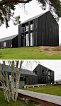 House Exterior Colors – 14 Modern Black Houses From Around The World / Eight black buildings surrounding concrete courtyard make up this family home.