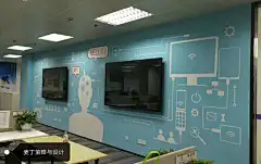 #墙体设计# #办公环境设计# #原创设计# #金融银行# #企业文化# #手绘插画# #视觉设计# #平面设计# #麦丁设计# #科技#
