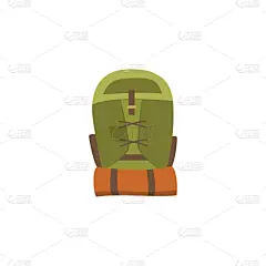 绘画插图,平坦的,背包,矢量,徒步旅行,分离着色,旅途,运动,一个物体,背景分离