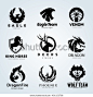 Animal Logo collection , Eagle, Venom, Horse, Deer, Dragon, Phoenix, Wolf, vector symbol