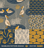 15个EPS复古东方日式日本花纹无缝图案背景花纹矢量图设计素材-淘宝网
