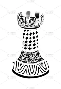 手绘涂鸦素描象棋车矢量插图艺术