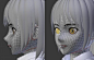 3d anime face poly topology