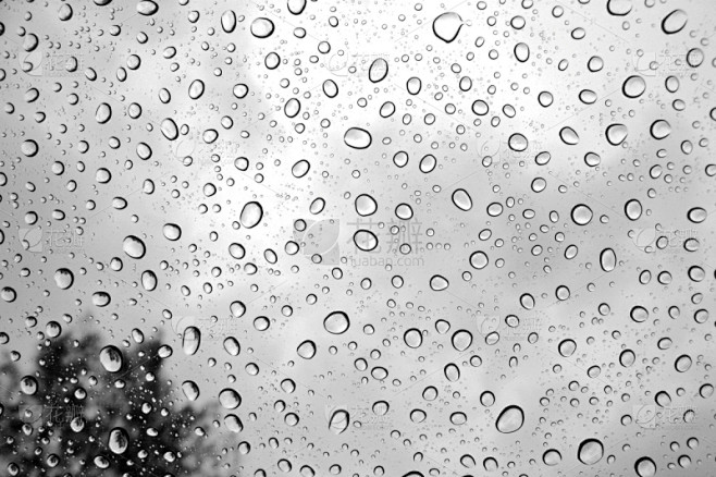 雨滴,地形,窗户,水,灰色,水平画幅,绝...