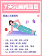餐饮美食减脂餐攻略指南手绘风小红书配图