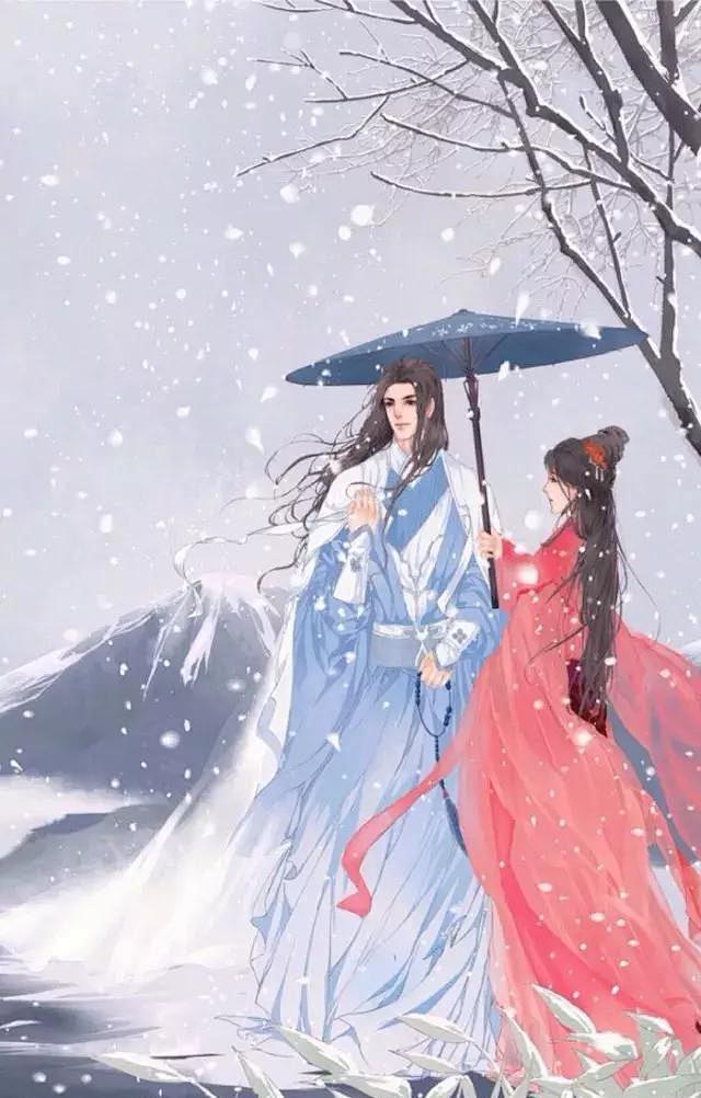 古风情侣插画凤兮凤兮归故乡遨游四海求其凰