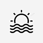 日落水上海滩图标 免费下载 页面网页 平面电商 创意素材