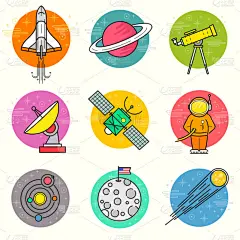 天文学矢量图标集