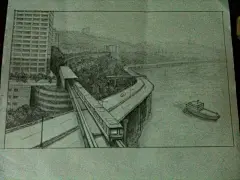 shine7°  的插画 重庆轻轨