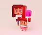 Voxel Characters : Some voxel art created and rendered using MagicaVoxel.