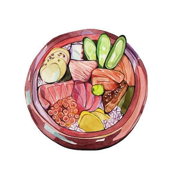 手绘美食