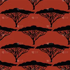 自然美,四方连续纹样,非洲,动物手,可爱的,纺织品,野生动物,壁纸,树,绘制
