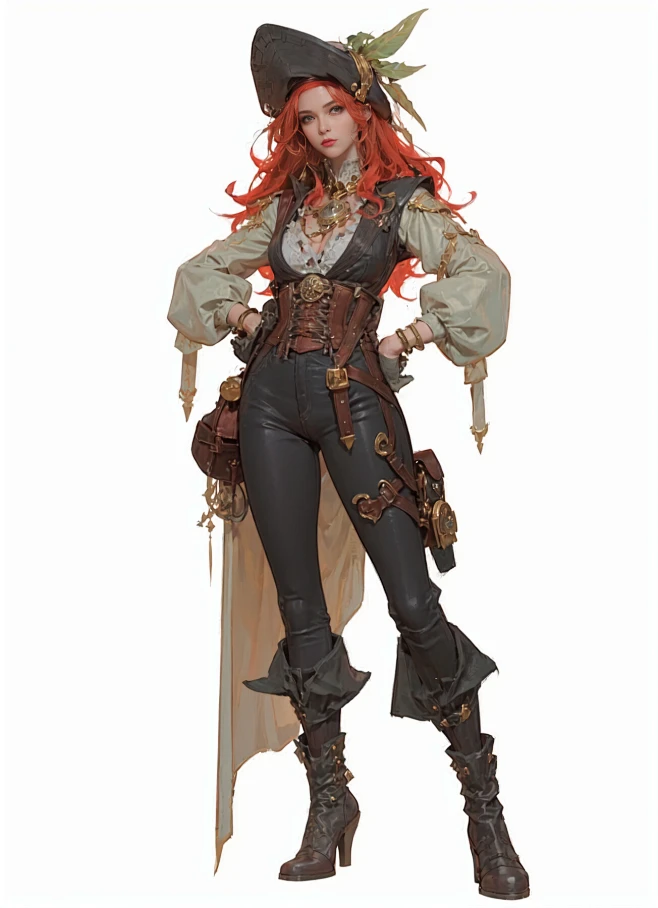 ArtStation - Female Pirate Captain图片_AI图片素材-花瓣网