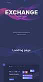 Exchange landing page : Exchange landing page + mobile app. Enjoy! Tags – design, web design, designer, app, apps, graphic, graphic design, color, graphics, behance, dribble, box, photography, art, application, digital, trend, adobe, adobe Photoshop, prom