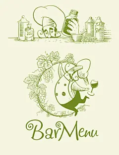 餐厅品牌识别设计/餐厅插画设计欣赏/餐厅VI设计手册