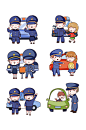 交通安全从我做起插画警察元素