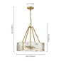 Latora 4 - Light Shaded Glass Drum Chandelier