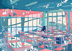 风夏秋月采集到c 插画