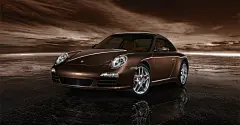 巧克力的魅力-保时捷911-carrera-s极品咖啡色敞篷跑车高清摄影壁纸---酷图编号901306