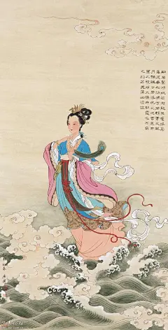 任率英（1911-1989）原名敬表，中国现代连环画家、年画家，擅工笔重彩人物画，多以民族英雄、古典小说、神话传说和民间故事为题材。