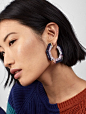 Another picture of Deidre Resin Hoop Earrings