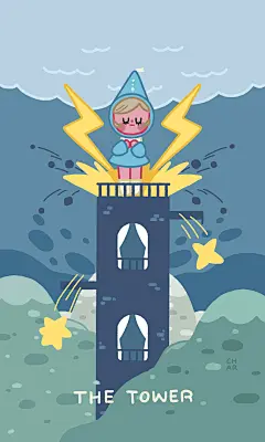 星星大阿卡纳塔罗牌插画_ (18)