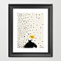 Polka Rain II Framed Art Print