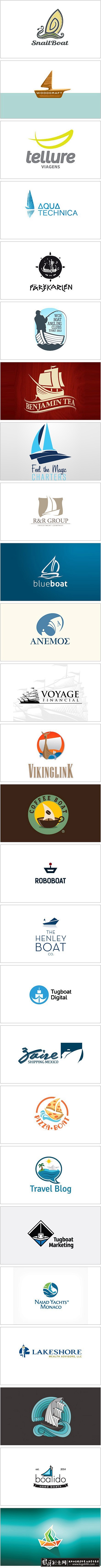 标志logo 帆船元素的Logo设计灵感...