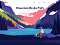 Mountain Rocky Landing page ux ui colors clean