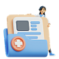 Female Doctor Open medicine file
