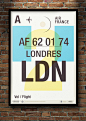 伦敦的创意插画家，影像制作人和平面设计师Neil Stevens设计的这个海报灵感来自航空行李牌。