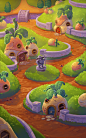 Maps, Katya Art : These illustrations are maps of the levels in the game "Cats solitaire"