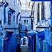 Chefchaouen, Morocco 。舍夫沙万，是摩洛哥最美丽的城鎮，整座依山而建，有着西班牙风格的红瓦屋顶和漆上淡蓝色的墙面。Chefchaouen在当...(A56DE)