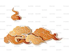 中国传统元素祥云古典金色花纹福字火焰春节元素图标矢量eps素材-淘宝网