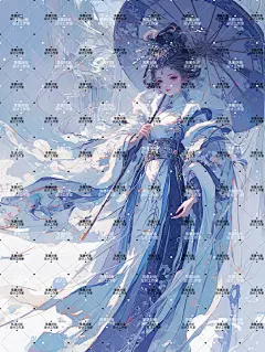 AI版权图古风女554