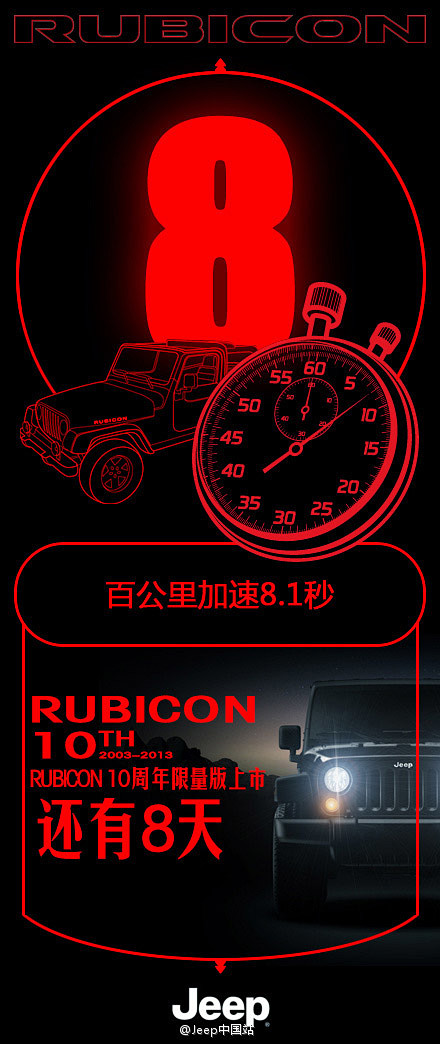 RUBICON 10周年限量版上市倒计时...