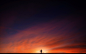 日落,天空,一个人背影,简单的人物风景图片