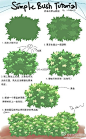 #SAI资源库# 动漫场景植被和草丛的画法，自己收仓藏借鉴学习，转需~