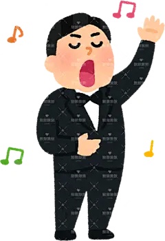 男女高音歌唱家opera_singer_man插画 免扣 素材 手绘 png