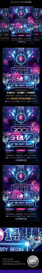 New year party flyer on Behance